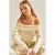 Getextureerde Brei Sweater met Madonna Kraag