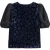 White Stuff Cleo Velvet Mix Top Black Print
