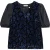White Stuff Cleo Velvet Mix Top Black Print