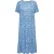 Only Maxijurk met korte mouwen en bloemenpatroon voor dames (Provinciaal Blauw)