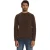 No Excess Pullover crewneck boucle melange wi dark brown