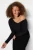 Trendyol Curve Dames Zwart Effen Lang Getailleerd Grote maten Blouses