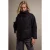 TRENDYOLMİLLA Dames Zwart Effen Lang Oversized Jassen