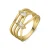 Luxenter Ring van 925 sterling zilver met schitterende zirkonia en 18-karaats goud afwerking – Tanduf