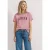 Street One Dames Shirt met ronde hals en opdruk op de voorkant in Roze