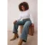 Trendyol Curve Dames Wit Effen Lang Regular fit Grote maten T-shirts