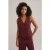 We Fashion Waistcoat Burgundy Red
