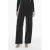 VILA wide leg high waist casual broek zwart met glitter