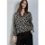 Street One Dames Gedessineerde blouse in Zwart