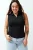 Trendyol Curve Dames Zwart Effen Mouwloos Getailleerd Grote maten Blouses