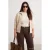 Trendyol Curve Dames Beige Effen Lang Regular fit Grote maten Vesten