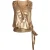 Gouden top met ruches en strik