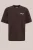 WE Fashion – Heren heavyweight loose fit T-shirt met print – Loose fit – Donkerbruin – Katoen –