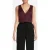 Scotch & Soda Sleeveless Button Front Blouse Burgundy