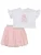 Miss Set  rosa / zilver / wit