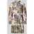 Swing Knielange cocktailjurk van linnen met bloemenmotief