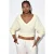 Vrouwen Crop V-hals Sweatshirt