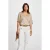 Morgan semi-transparante top beige