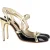 Rupert Sanderson Ronde-Neus Slingback Pumps in Zwart en Gouden Lederen