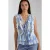 Floral V-hals Chiffon Blouse met Striksluiting