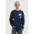 Ballin katoenen sweater met logo – donkerblauw/wit
