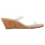 Stuart Weitzman Aleena 50 Kurk Wedge Sandalen in Doorzichtig PVC
