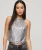 Mouwloze Racertop met Lovertjes Silver