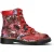 Laura Vita Gothic Victoriaanse Bloemen Rode Leren Veterlaarzen – Incaso-39