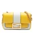 Pre-owned Mini Bicolor Nappa Apolo Chain Baguette Schoudertas