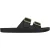 Biba Platte slippers met dubbele gesp voor dames (Zwart)