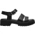 Timberland Lederen platte gladiatorsandalen voor dames (Zwart)