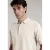 Aeden regular polo beige fijn gebreid