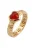 Haze&Glory Ring ‘Heart Over Heels’  goud / rood