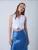 MixRay Gebreide bodywarmer  pastelblauw