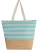 normani Strandtas ‘Mackay’  beige / lichtgrijs / mintgroen