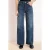 TRENDYOLMİLLA Dames Donkerblauw Effen Wijde pijp Normale taille Jeans