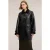 Motivi Shearling Effect Coat Black