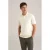 WE Fashion regular polo fijn gebreid beige