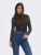 Only Onlerica Mesh L/s Top Jrs Noos T-shirt Lange Mouw Raw Umber