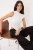 TRENDYOLMİLLA Dames Ecru Effen Mouwloos Getailleerd Blouses