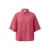 Vrouwelijke Linnen Mengsel Korte Mouwen Blouse met Hemdneck s.Oliver