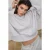 Losse Fit Crew Neck Gebreide Opstaande Sweatshirt