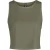 Pieces Korte, slanke, mouwloze tanktop voor dames (Diep groen)