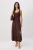 TRENDYOLMİLLA Dames Bruin Effen Maxi Mouwloos Skater Jurken
