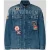 Replay Regular fit jeansjack van katoenmix