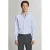Mango Man slim fit overhemd met krijtstreep – middenblauw