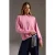 TRENDYOLMİLLA Dames Roze Effen Lang, Regular fit Sweatshirts