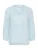 Kaffe Blouse ‘KATine Amber’  lichtblauw / wit