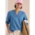 Cecil Dames Tuniek met 3/4 mouwen in denimlook in Blauw