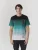 KOROSHI Shirt  petrol / mintgroen / zwart / wit
